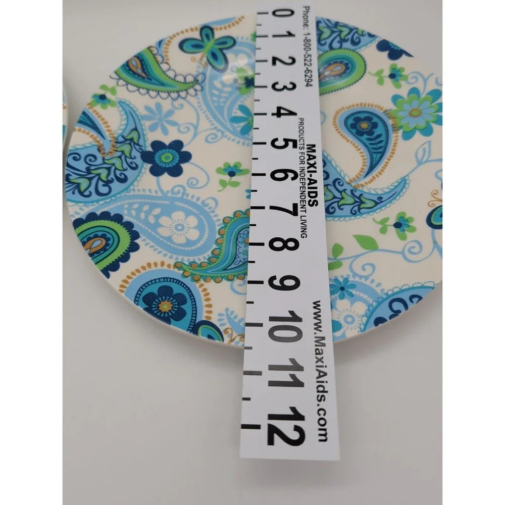 2 Royal Norfolk Blue Green Butterfly Paisley Floral Design Dinner Plate 10” Boho